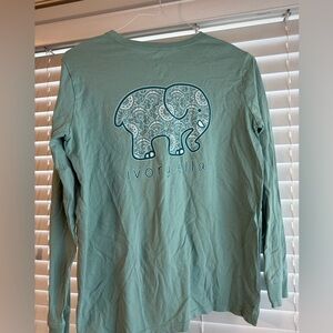 Ivory Ella Kids Green Long Sleeve Shirt